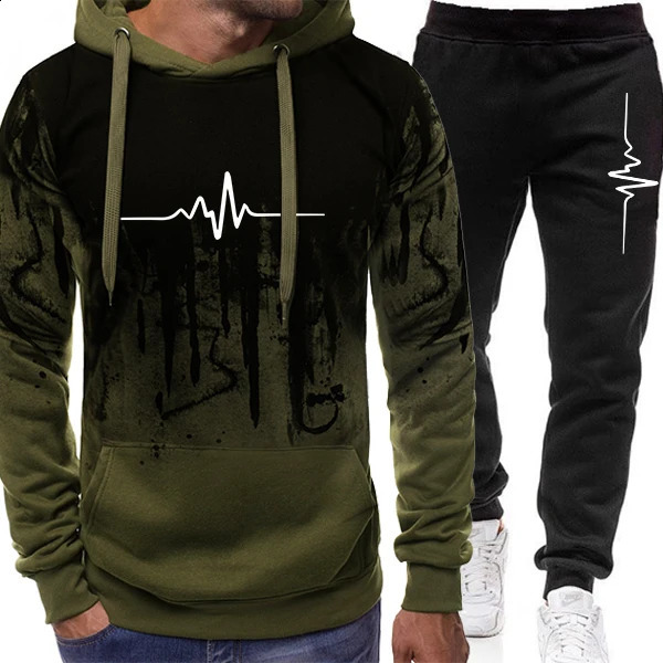 igh Quality Mens Tracksuit Casual Jogging Men Versatile Sweatshirts Sweat Pants Fashion Comfort Daily Sports Simple Hoodie Set 250725