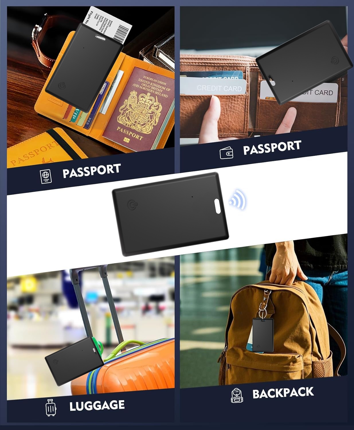 Compact GPS Locator Tracker - Secure Your Wallet, Keys & Belongings Elderly/Children For Apple iOS Device/Works with Apple Find My