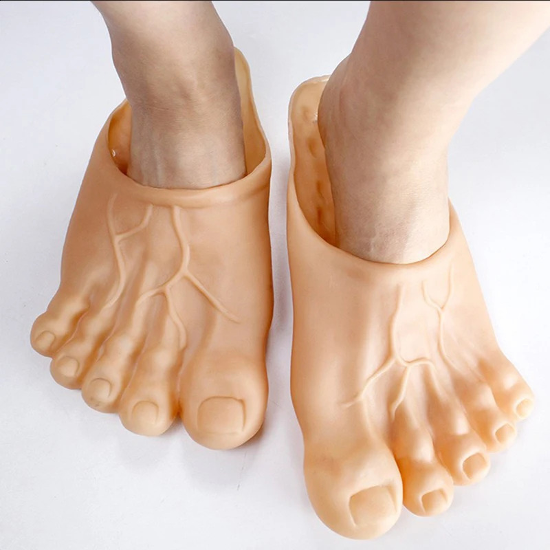 Funny Barefoot Slippers Bigfoot Shoes Toe Slippers Flat Party Funny Sandals Adult Halloween Costume Accessories 250725