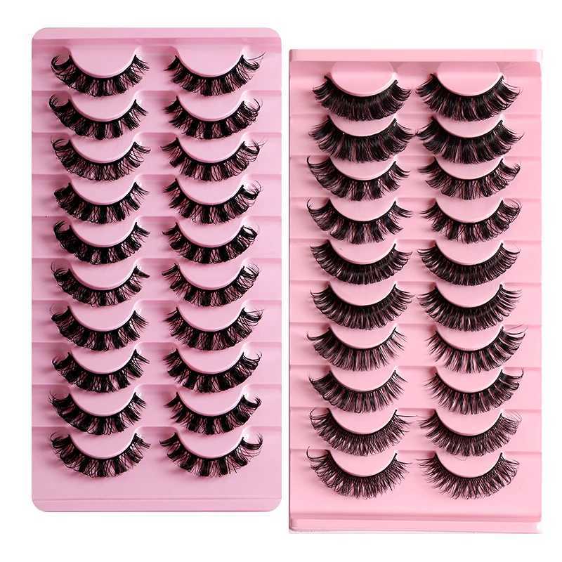 2/10 Pairs 3D Mink Lashes Russian Strip Lashes Dramatic False Eyelashes Faux Cils Makeup Wholesale Fake Eyelash Extension Makeup Z250730