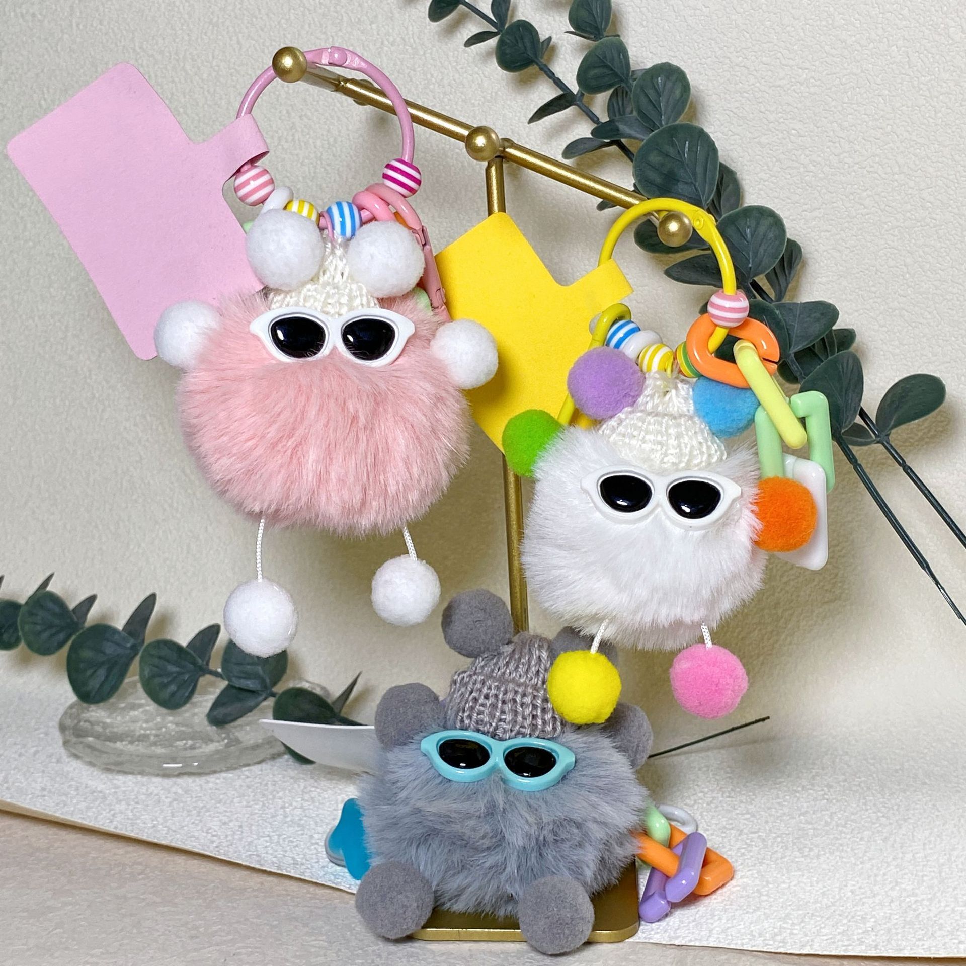 New Cute Pet Little Coal Ball Monster Doll Pendant Anti Loss Keychain Backpack Pendant Plush Super Cute Gift