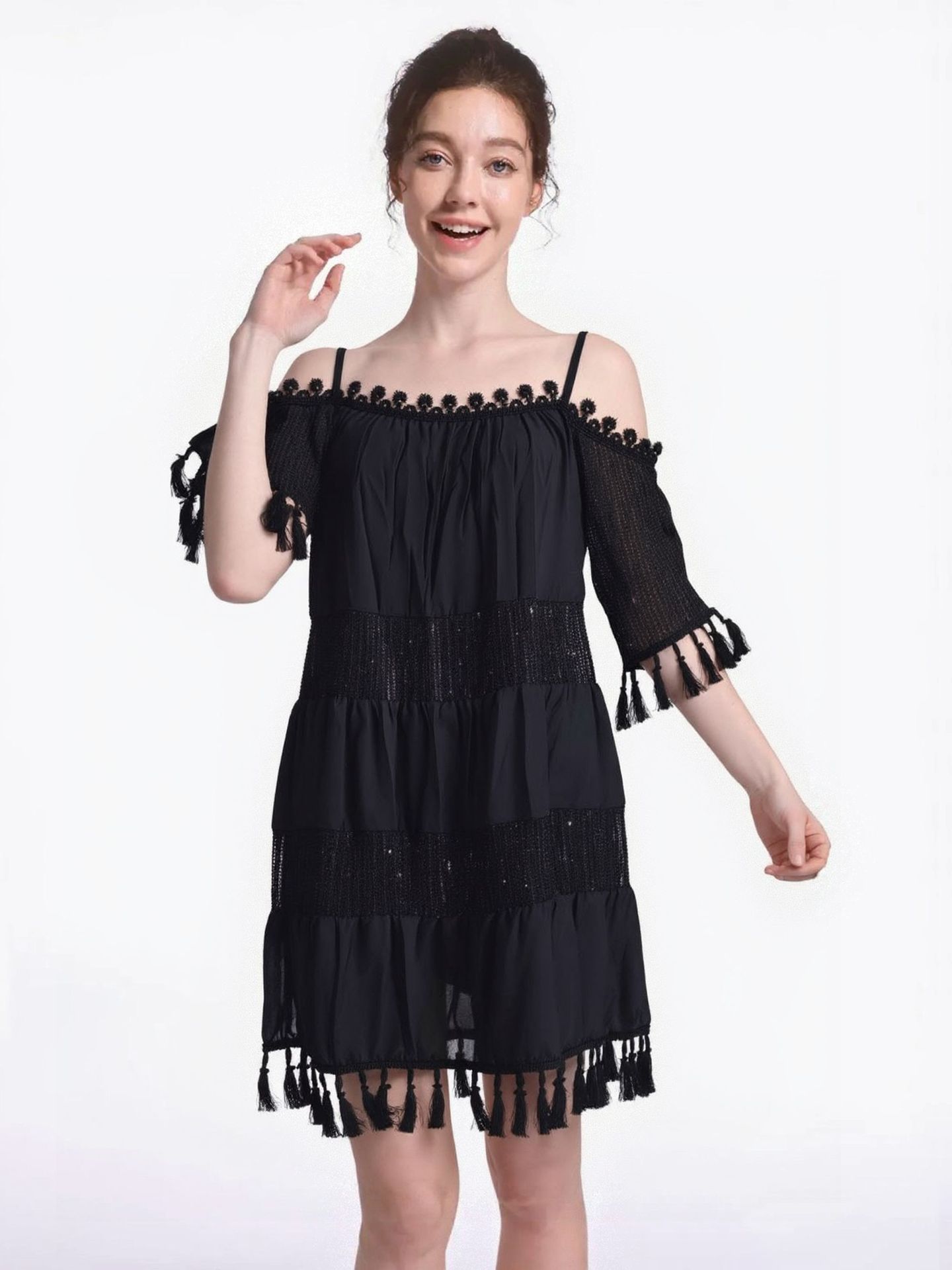 K730Cross-border sequined women's dress foreign trade new style suspenders short mid-length skirt sequined women's clothing