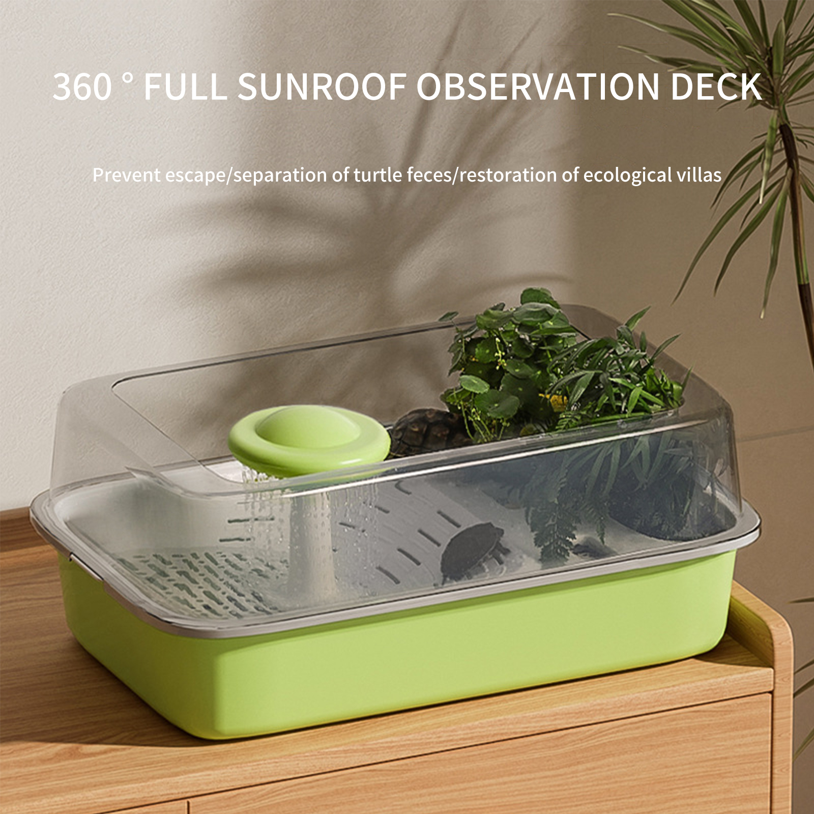 Turtle Small Turtle Tank Luxury Villa Turtle Cage Breeding Box Ecological Turtle Special Tank Source Manufacturer OEM