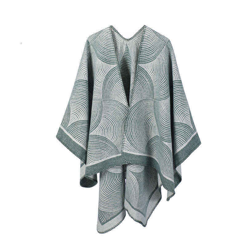 2025 New High-End Spring Autumn Winter Women's Jacquard Geometric Wool Shawl