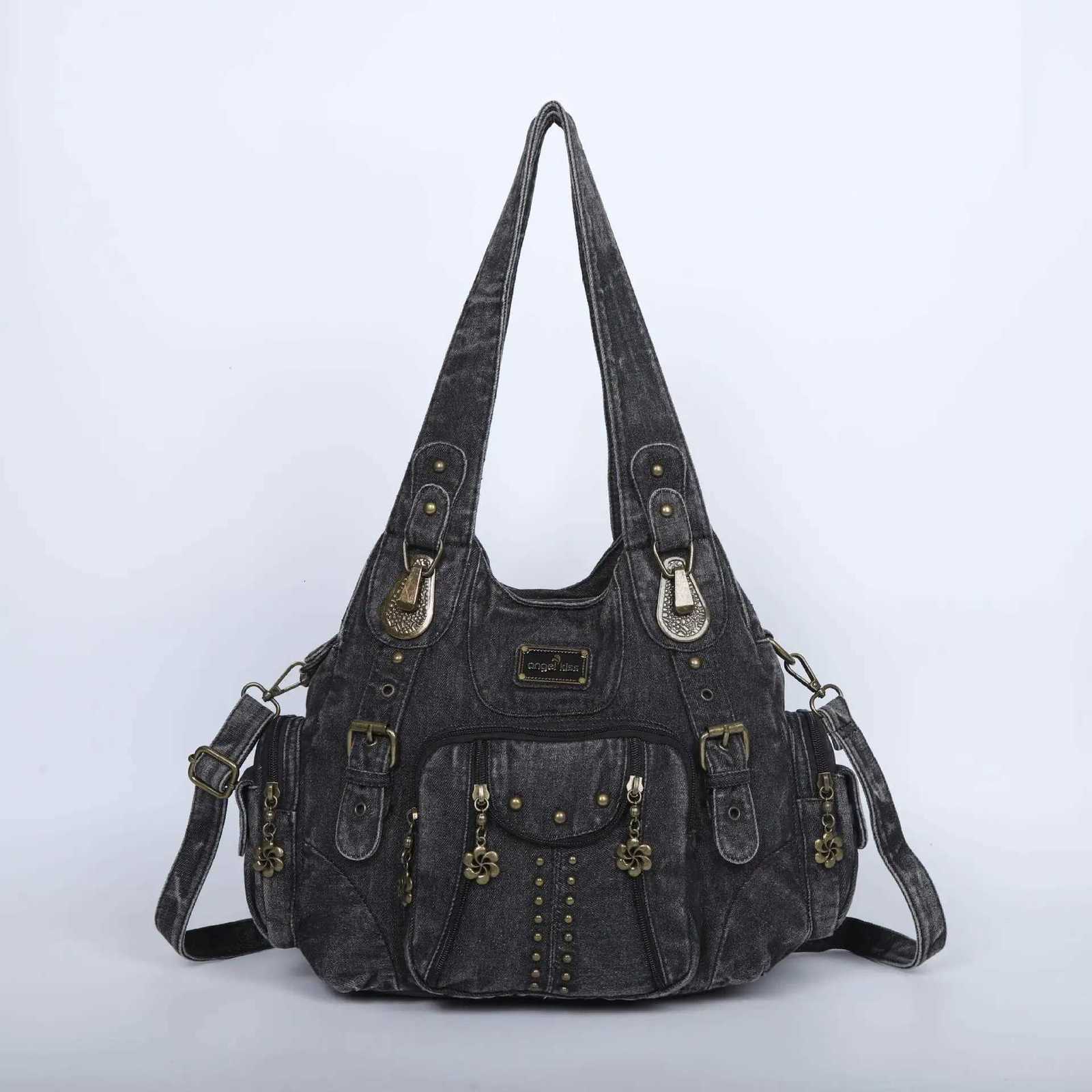 Angelkiss Bag Women Fashion Handbags Women Shoulder Bags PU Leather Handbag Female Satchel Big Shoulder Purse Bag bolsa feminina Y250730