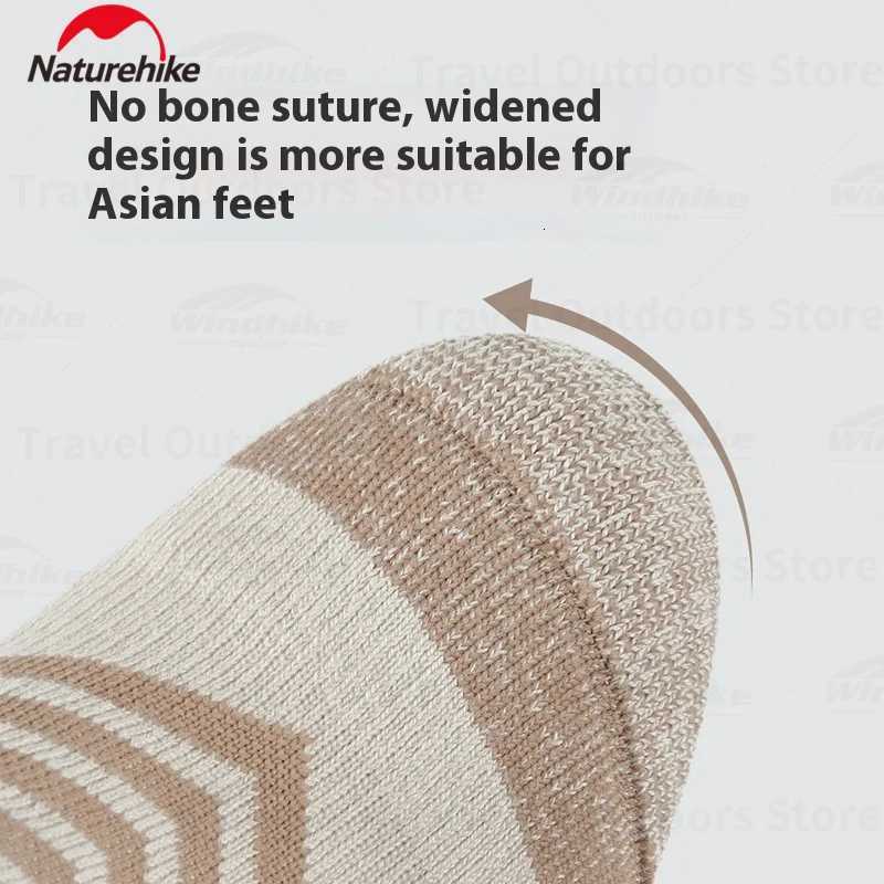 Naturehike Warm Wool Socks Shock-absorbing Outdoor Thickened Merino Mid-Calf Sports Socks Comfort Performance Athletic Socks Z250731