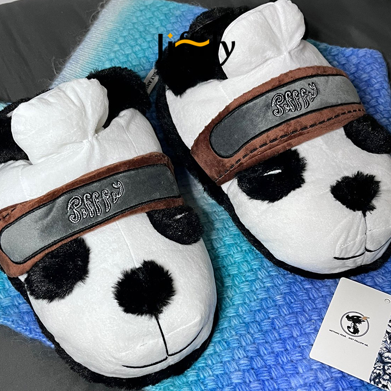 Jifffly Panda Cotton Shoes for Women 2025 New Winter Cartoon Fleece Warmth Thickened Student Boots