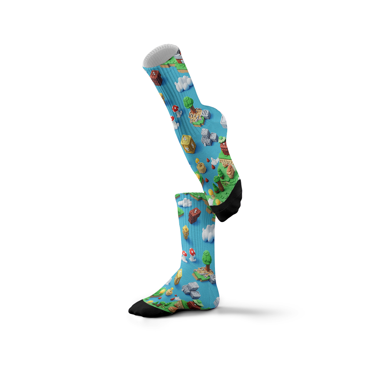 3D Retro Game World Unisex Tube Sock C110