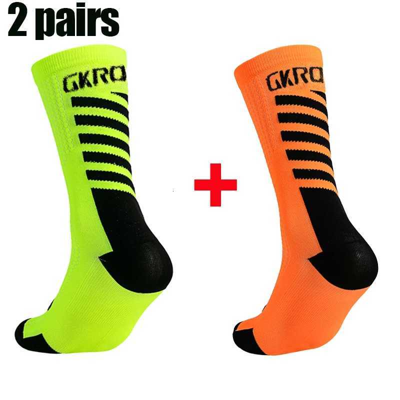 2pairs New Cycling Socks High Quality Compression Men Bike Outdoor Women Running Professional Sports Running Z250731