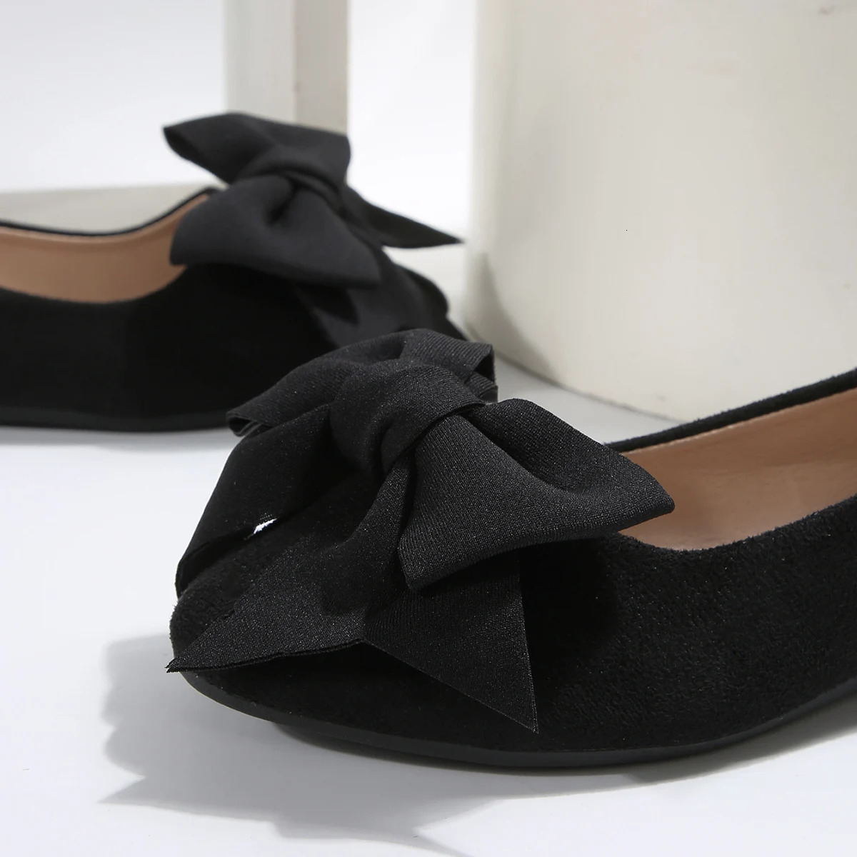 Womens Bowtie Decor Soft Sole Ballet Flat Shoes 2025 Trend Comfort Slip On Loafers Woman Plus Size 42 Non Slip Casual Shoes 250724