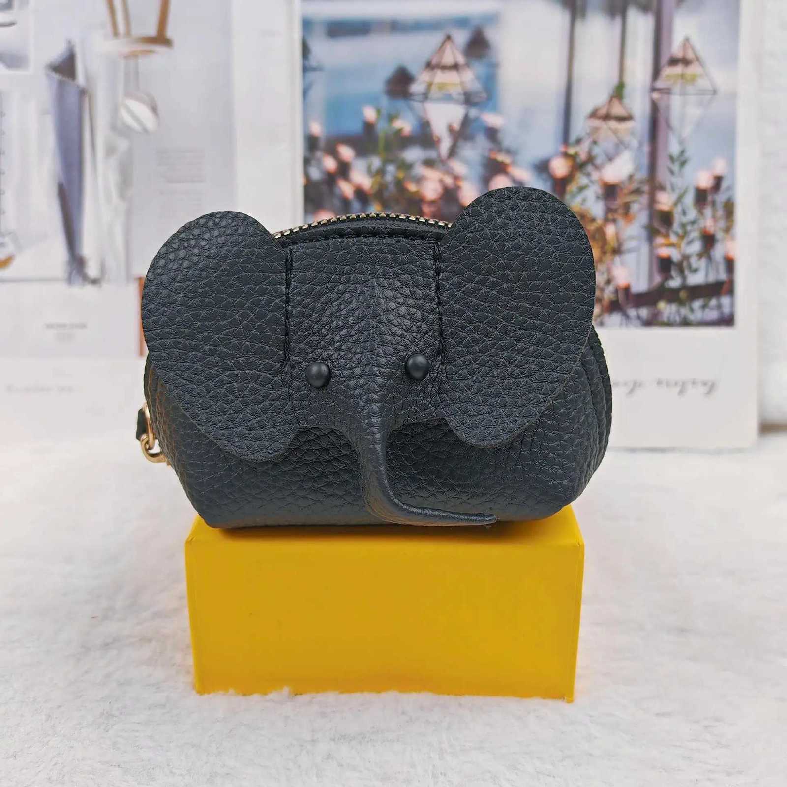 1pcs PU Leather Elephant Money Bag Women Coin Purse With Key Ring Multifunctional Zipper Storage Bags Key Case Y250731