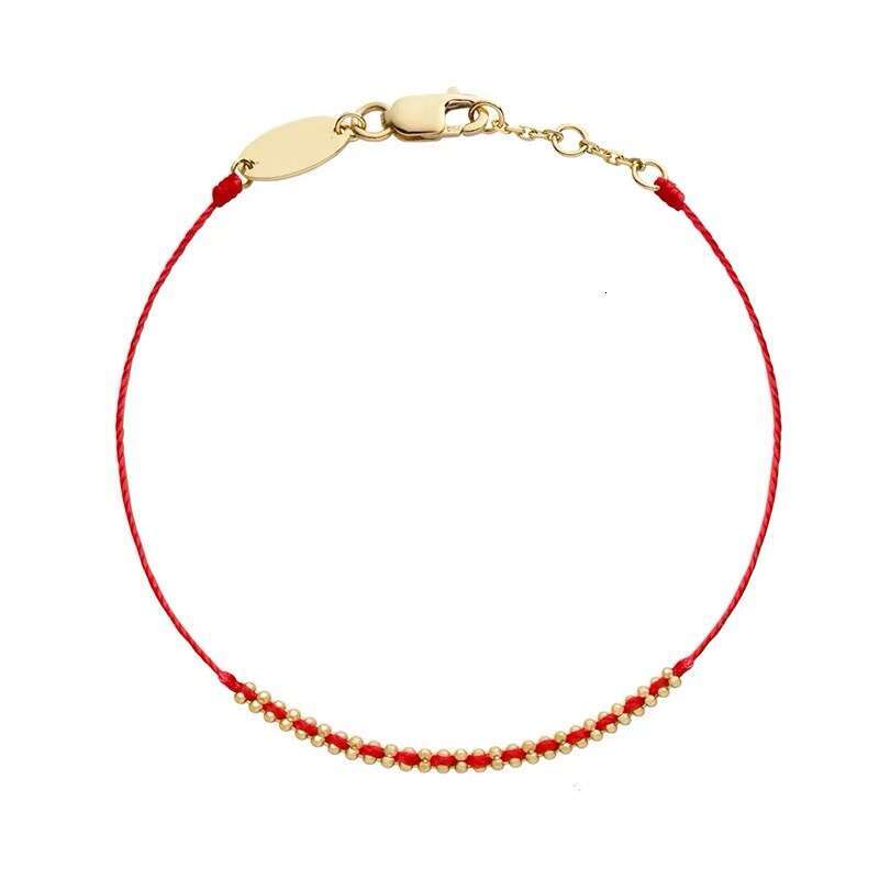 French House Love Interwoven Red String Zodiac Year Lucky Fortune Bead Spliced Woven Bracelet for Men and Women
