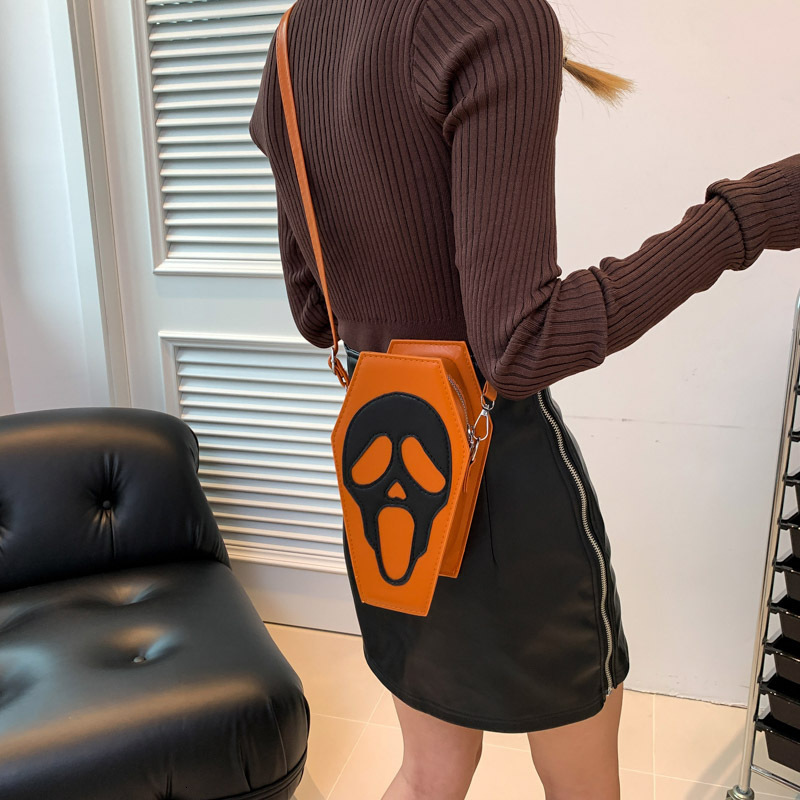 New Halloween Dark Style Personality Ghost Coffin Gothic Skull Crossbody Bag for Women ddmymoon