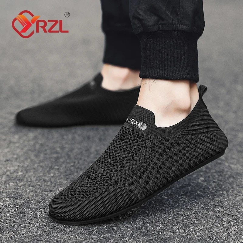 YRZL Loafers Men Soft Driving Moccasins High Quality Flats Male Walking Shoes Breathable Mesh Casual Loafers Slip on Mens Shoes 250804