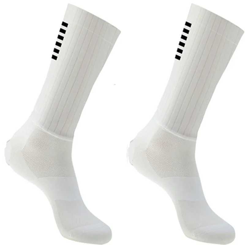 2023 Anti-Slip Silicone Summer Aero Socks Whiteline Cycling Socks Men Bicycle Sport Running Bike Socks Calcetines Z250731