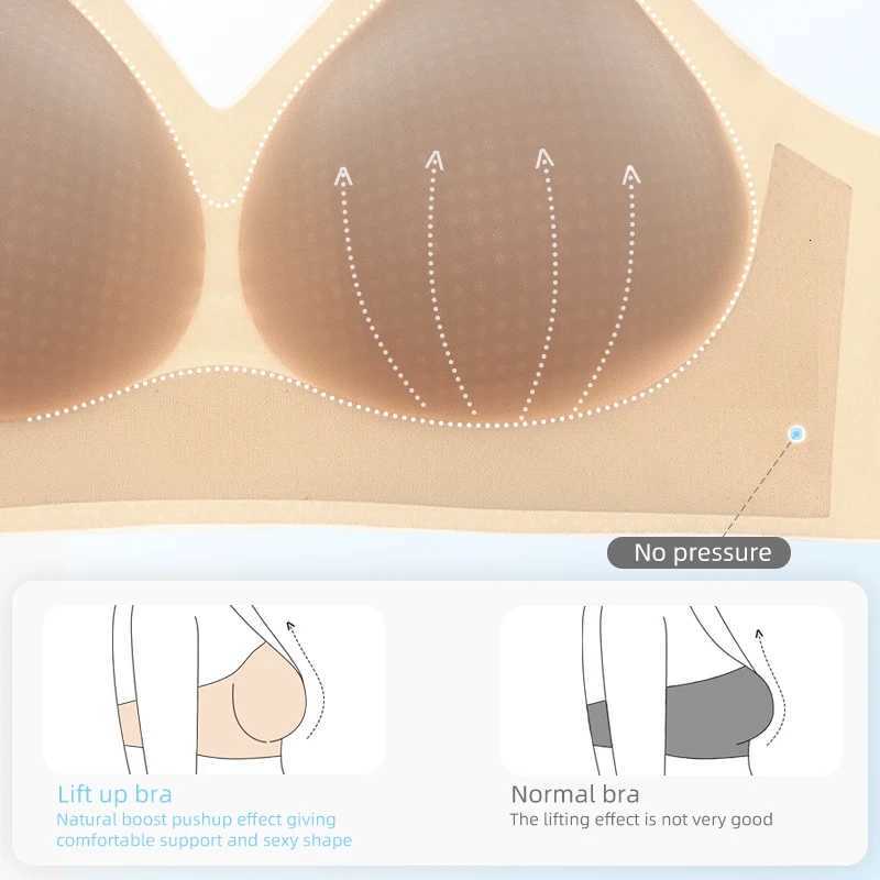 PAERLAN Summer Cool Breathable Underwear for Womens Traceless Steel Ring Free Soft Support Anti Drop Thin Bra Z250730
