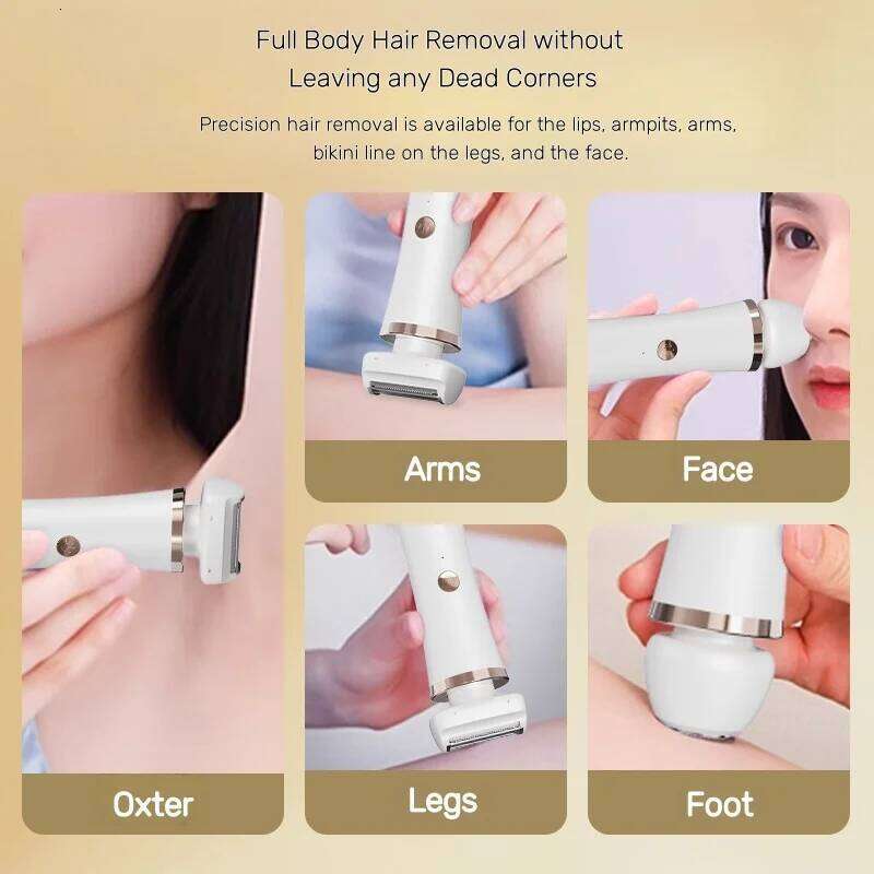 2 in 1 Waterproof Razors Bikini Trimmer Cordless Body Shaver for Women Electric Hair Removal Easy Cleaning