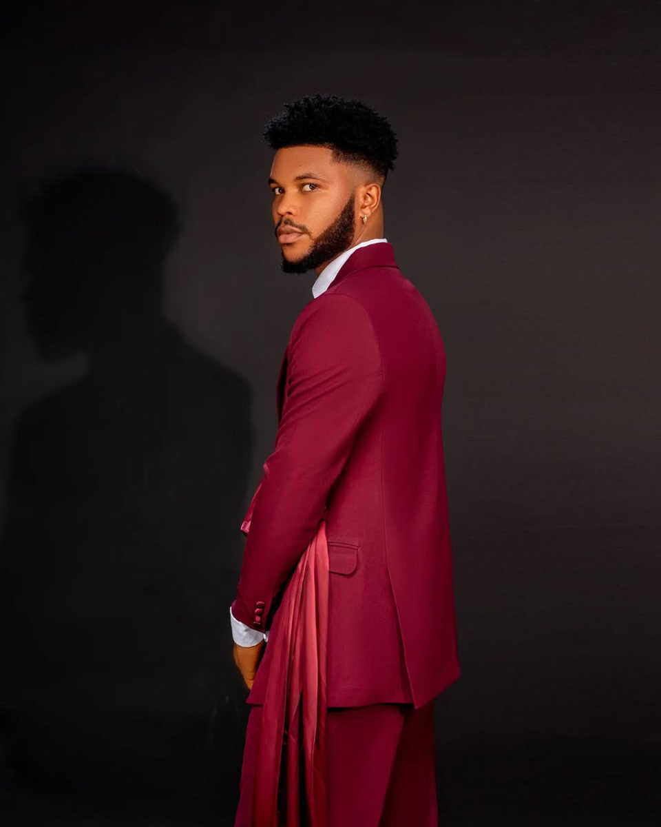 Fashion Men Suits Customized 2 Pieces Notched Lapel Long Ribbon Tuxedos One Button Groom Wedding Sets Classic Fit Evening Party Wear