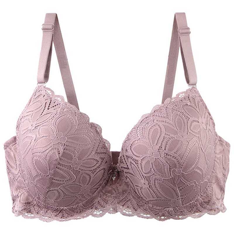 DaiNaFang New Sexy Floral Lace Push Up Padded Bras with Bow Thin Mold CDE Full Cup Underwear for Women Plus Size Lingerie Z250730