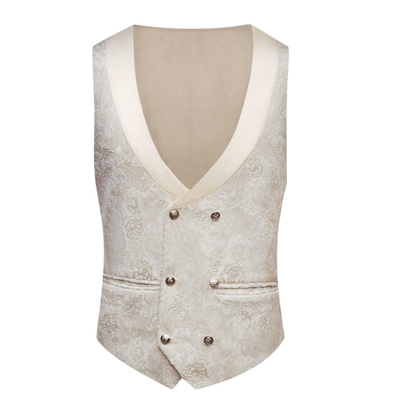 Elegant Jacquard Wedding Tuxedos Jacket Vest Pants Shawl Lapel Men Suits Handsome Groom Wear Party Male Suit Customized