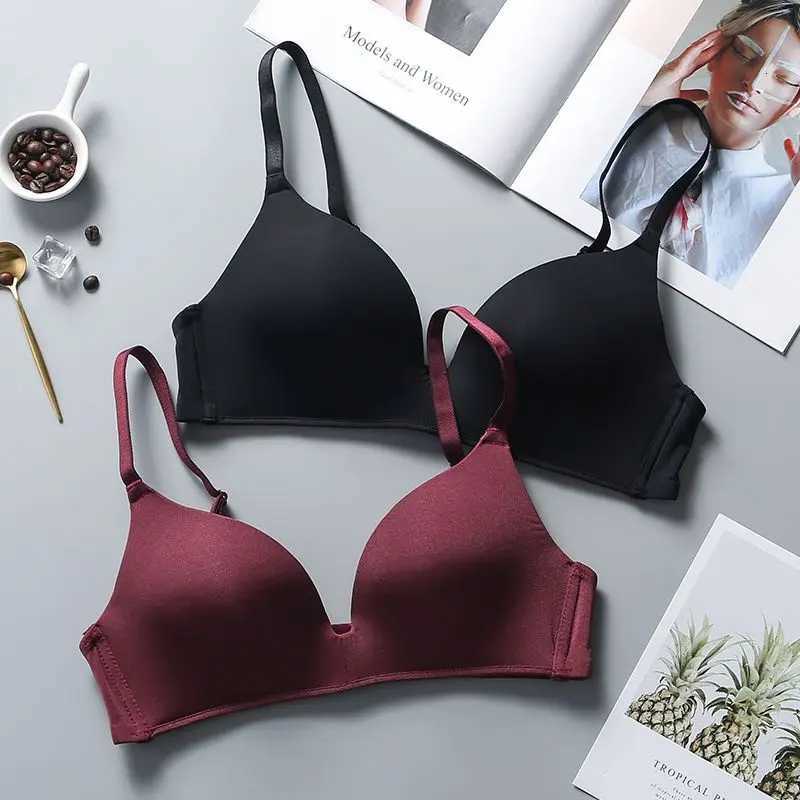 Ultra Thin Sexy Ice Silk Wireless Bra for Women Sexy Gather Underwear Push Up Simple Lingerie Seamless Brassiere Bralette Z250730