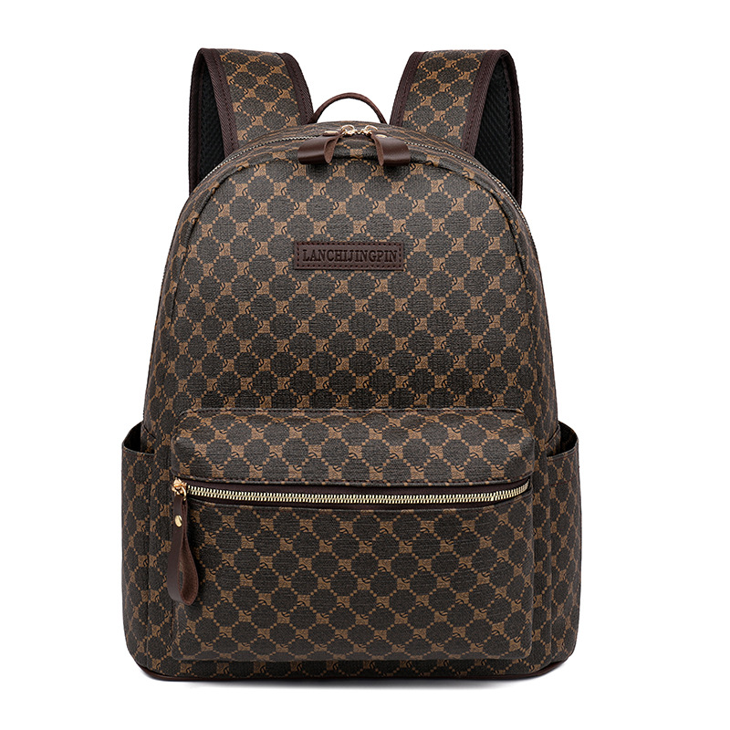 free shipping for designer bag Backpacks for men women checkered business computer large-capacity fashionable travel bags soft leather college student