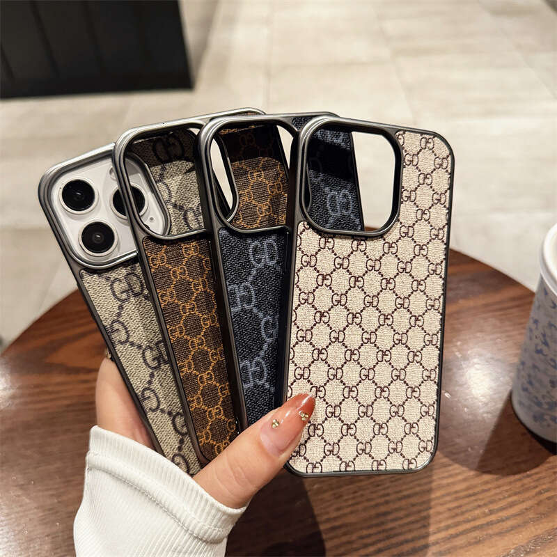 DHgadgets Wind Letter G Compatible with Apple 16/15 Pro Max Large Hole Electroplated Phone Case iPhone 14 Shockproof Niche