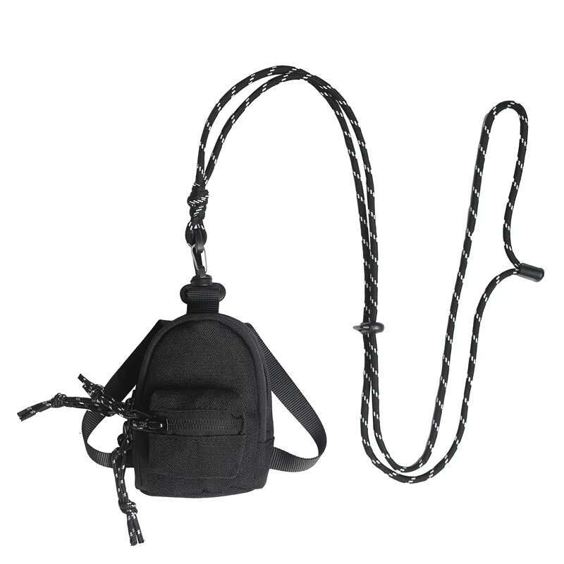 Wholesale Hip-hop Key Pendant Headphone Pocket Cool Men Black Small Shoulder Bag