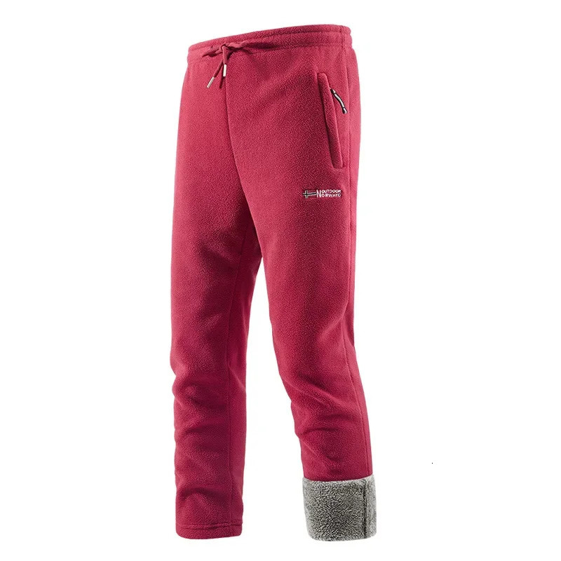 Winter Polar Fleece Pants Men High Quality Wool Lined Thicken Warm Trousers 2025 Autumn Outdoor Camping Workwear Sweatpants 251030