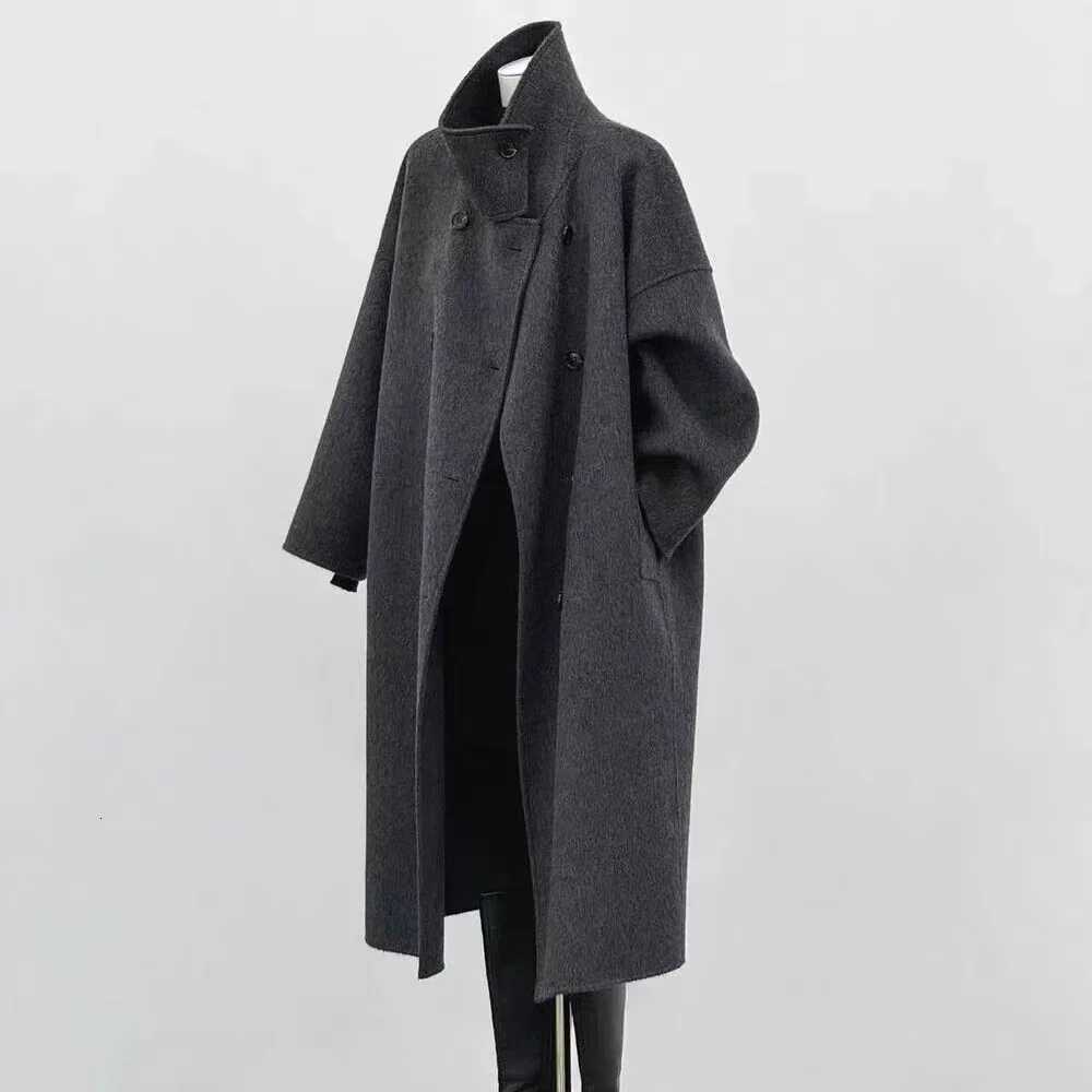 Fashion DoubleSided Cashmere Coat For Women In Autumn And Winter 2025 New Hepburn Style Woolen Long CoatT251101