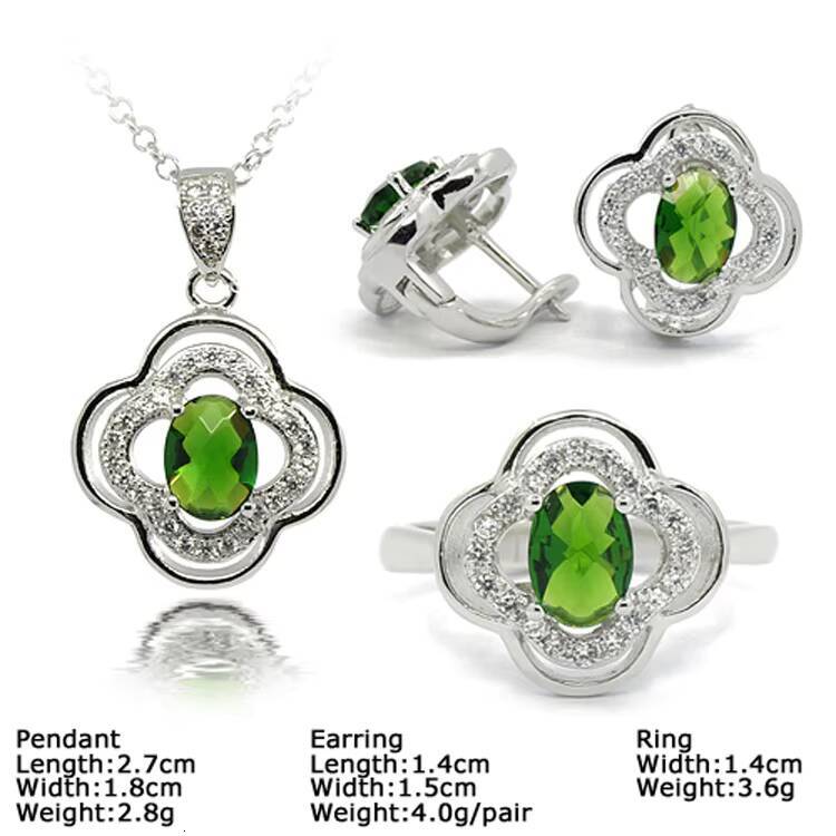Pendant Necklace Earrings Ring 925 Silver Wholesale Luxury Wedding Jewelry Sets CZ Cubic Zircon Ruby Jewelry Set