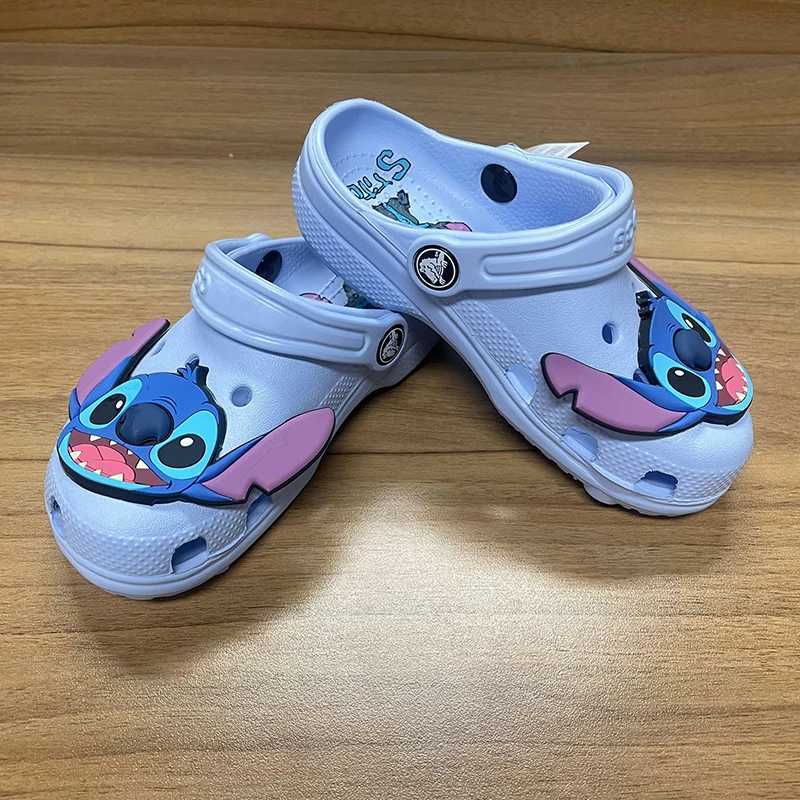 Miniso Sewing Anime Solid Waterproof Sliding Block Outdoor Sandals Sewing Casual Breathable Ankle Bag Childrens Shoes Gift W250401