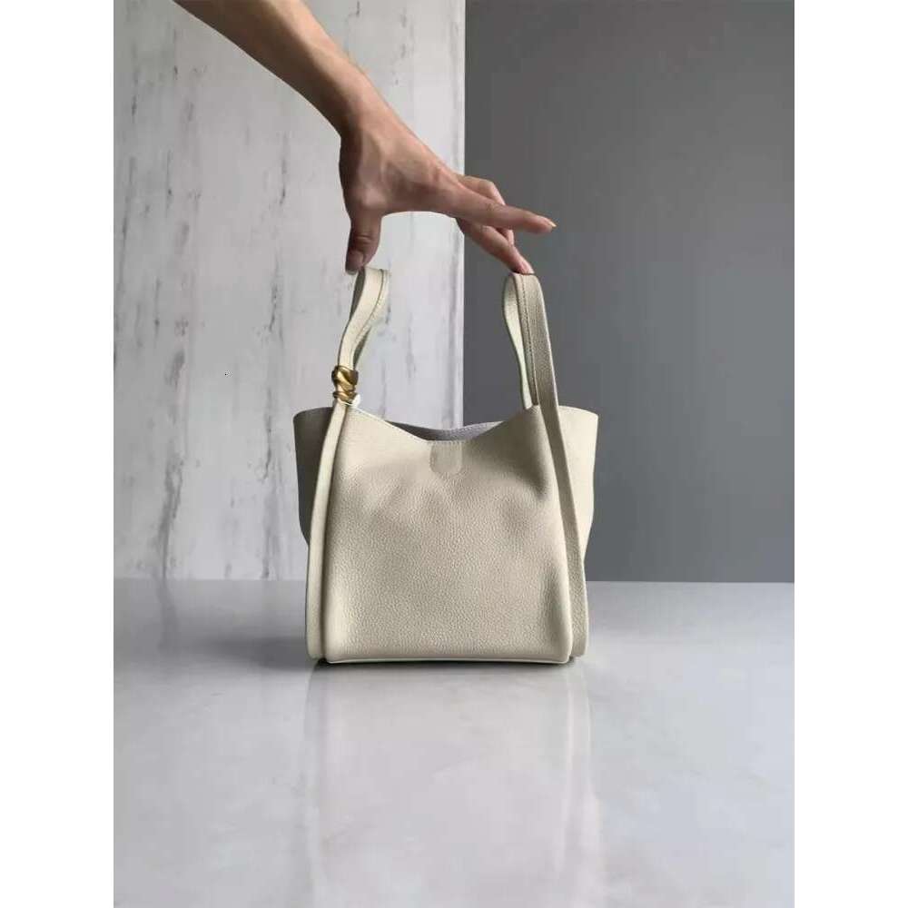 Women's Bags Women Casual Genuine Leather Bucket Bag New Fashion Tote Handbag Office Ladies Single Shoulder Solid Color Crossbody Bags