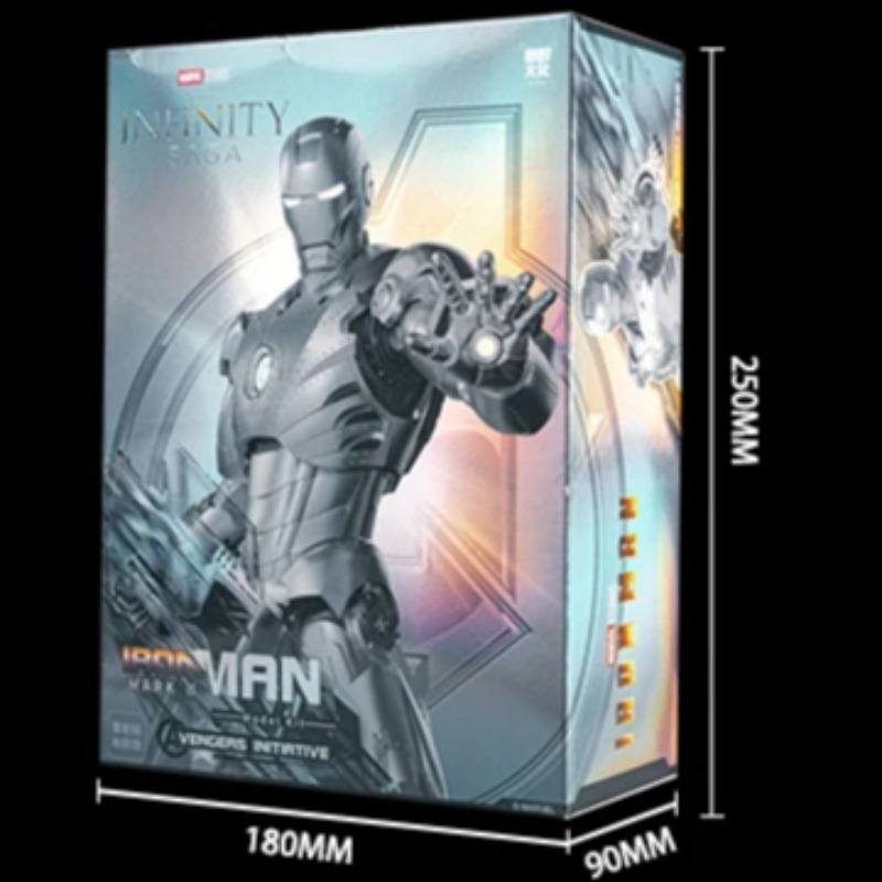 Action Figures Toy Fondjoy The Avengers Marvel Iron Man MK2 Authentic Assemble Toy Iron Man Model 15cm ABS Material 1/12 Scale Action Figures Toy Boy 