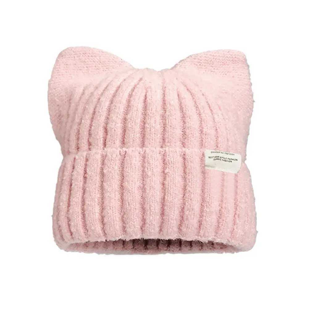 Cat Ear Beanie Winter Hat Warm Knitted Cap with Windproof Thickened Design Cute Autumn Winter Warm Accessories for Women GirlsXJ251101
