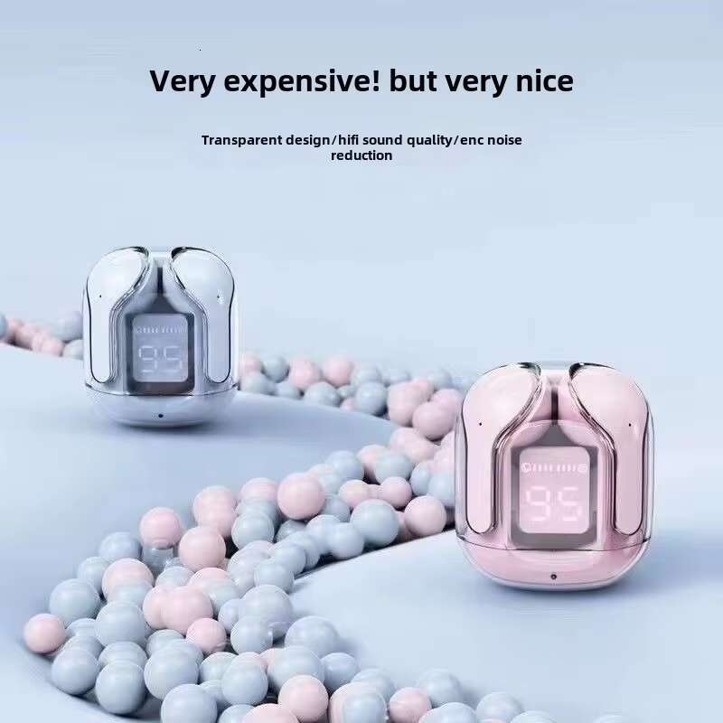 2024New Trend T2 Mini Wireless Earphone with Battery Display Tws Earphones New Audifonos Headset Headphones LED In-ear ABS AAC