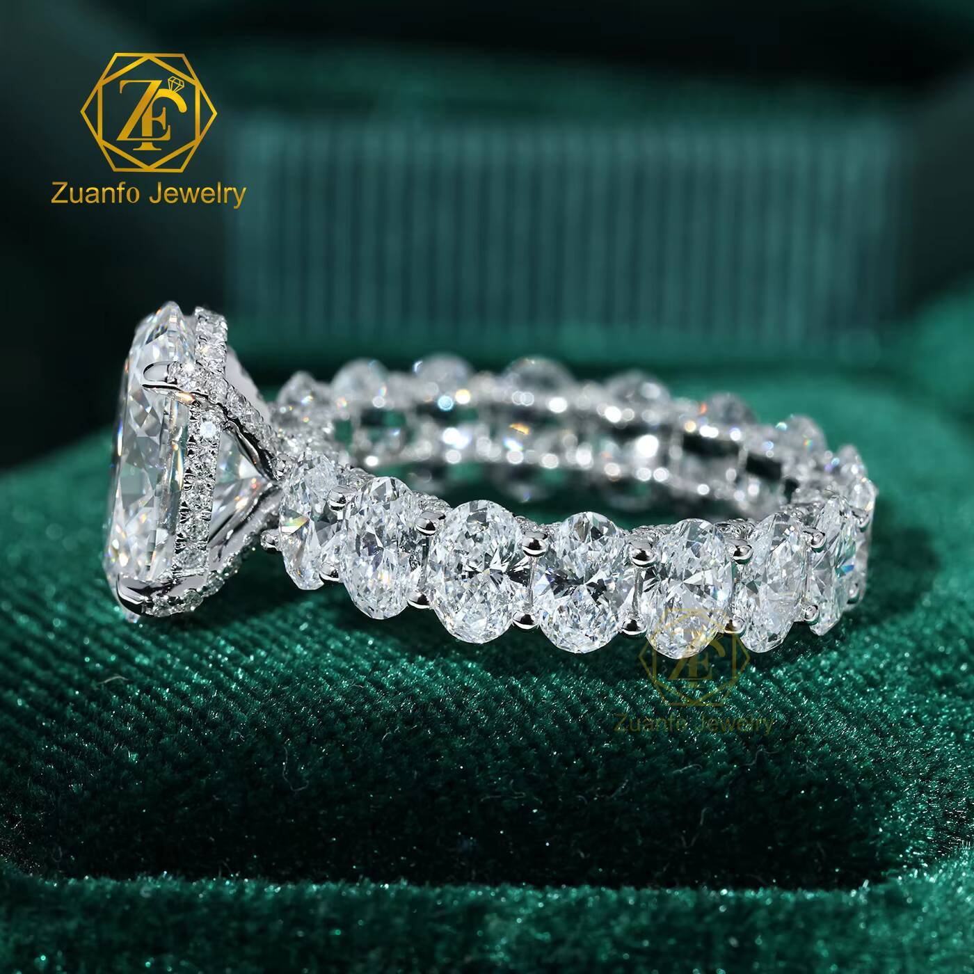 GIA IGI Certified Customized 14k 18k Solid Gold Oval Lab Grown Diamond Ring CVD HPHT 1ct to 5ct for Men Women Engagement