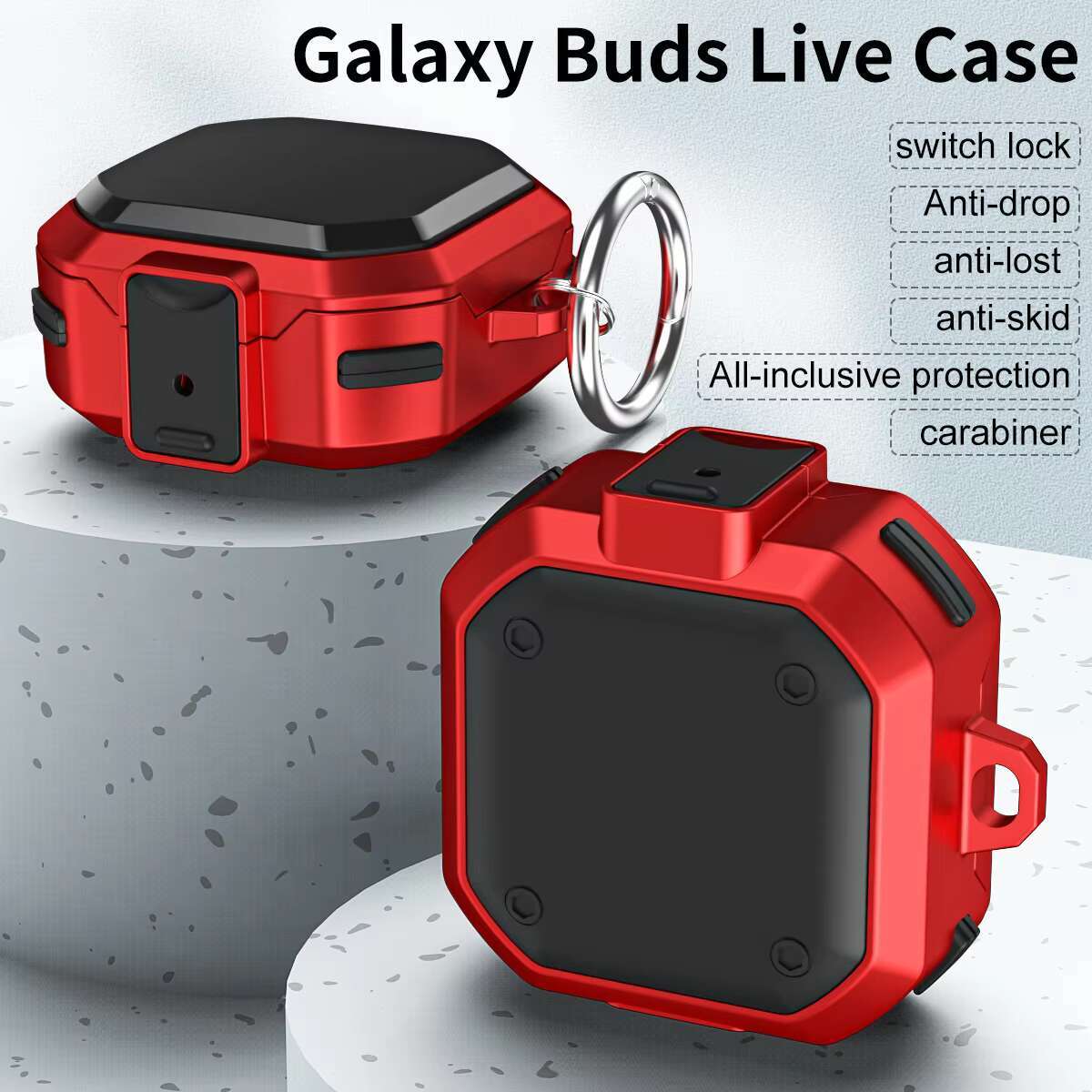 Cool Mech Style Full Protection Earphone Case for Live FE Shockproof Wireless Headset Cover Funda Armor