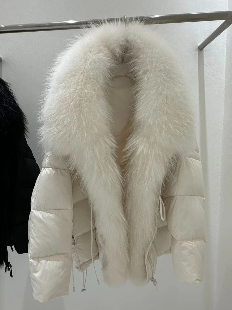 OFTBUY Oversized Raccoon Fur Collar Winter Puffer Hooded Jacket Women Thick Warm White Duck Down Coat Waterproof Parka 251031