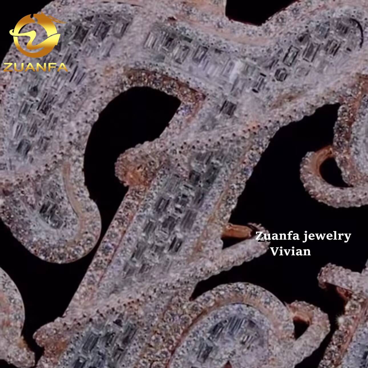 Custom Hip Hop Pendant Luxury Iced Out VVS Moissanite Siler 925 Fashion Custom Letter Pendant