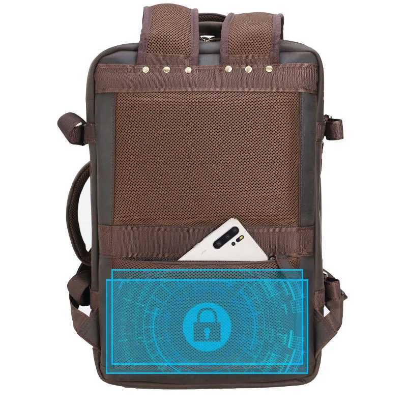 Vintage Crazy Horse Leather Mens Backpack Cowhide Rucksack Large Classic Travel Backpack Big 156 laptop Man Cputer Handbag Y251101