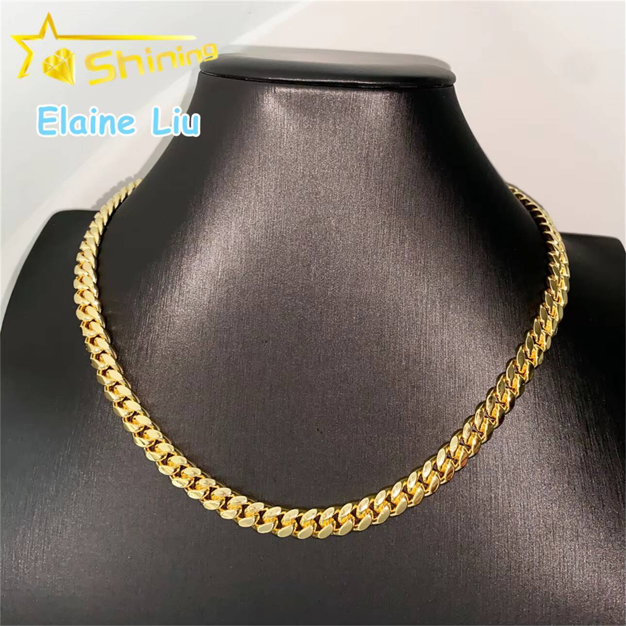 Miami Cuban Necklace 8MM Sterling Silver 925 Hip Hop Jewelry VVS Moissanite Cuban Link Chain Necklace