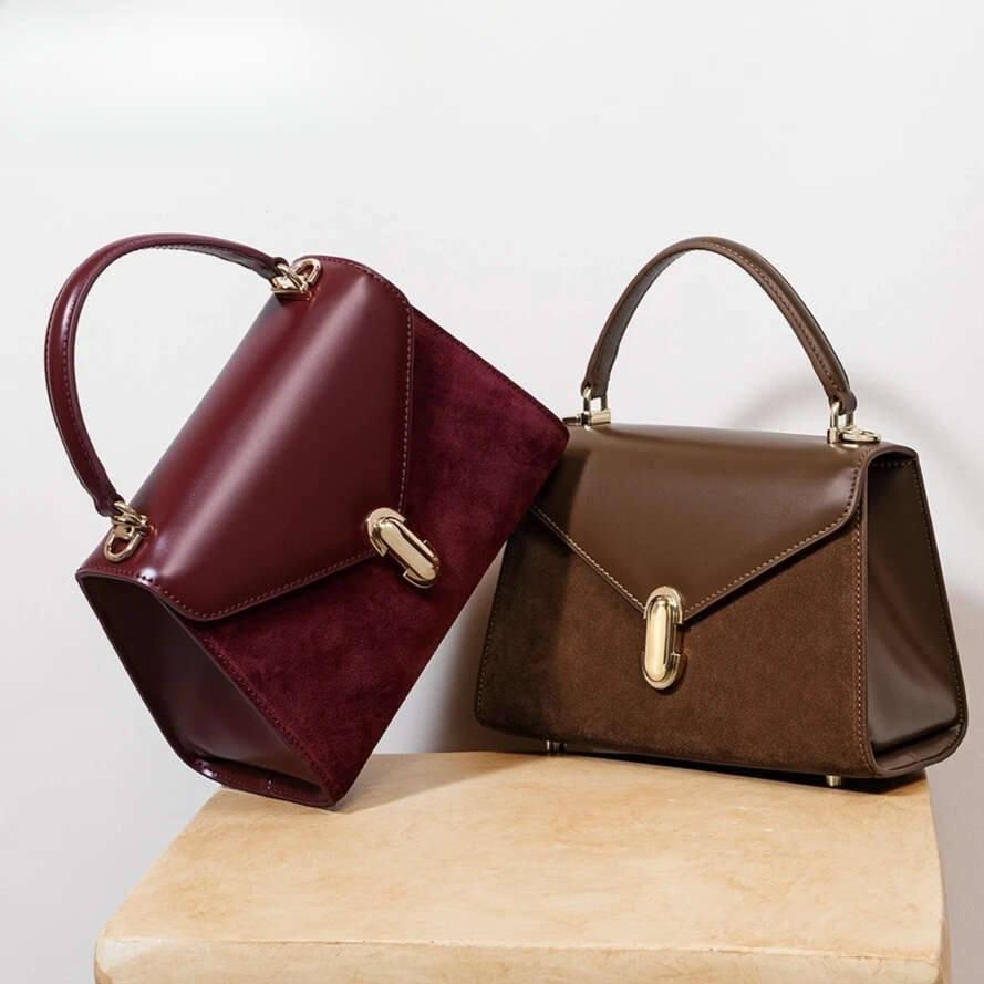Luxury Bag Designer Designer Woman Handbag Suede Patchwork Leather Mini Shoulder Bag Small Square New In Winter Purse
