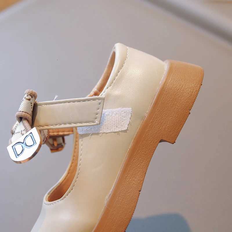 Girl Princess Small Shoes Spring and Autumn Fashion New Dance Shoes Big Girl Child Bow Solid Color Single ShoesT251101