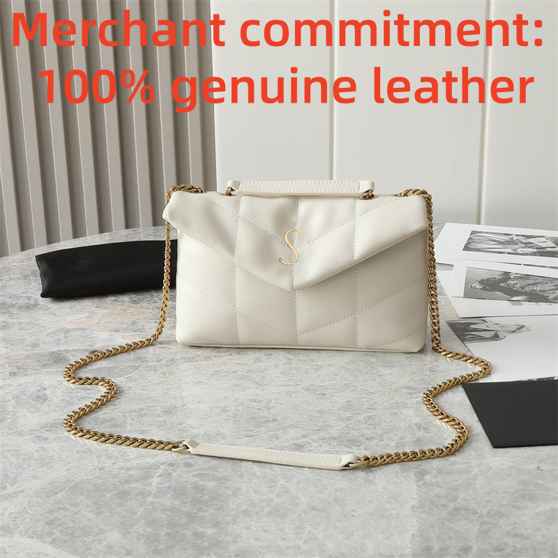 Genuine leather Designer bags tote Luxury handbags chain puffer loulou bag high quality crossbody Shoulder bag Womens mens Clutch Evening Bags fashion envelope bag