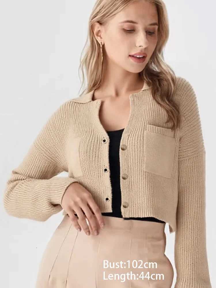 New Fashion Short Cardigan Womens Sweater Autumn Winter Long Sleeve Single Breasted Sweater Coat Office Lady Casual Winter TopsT251101