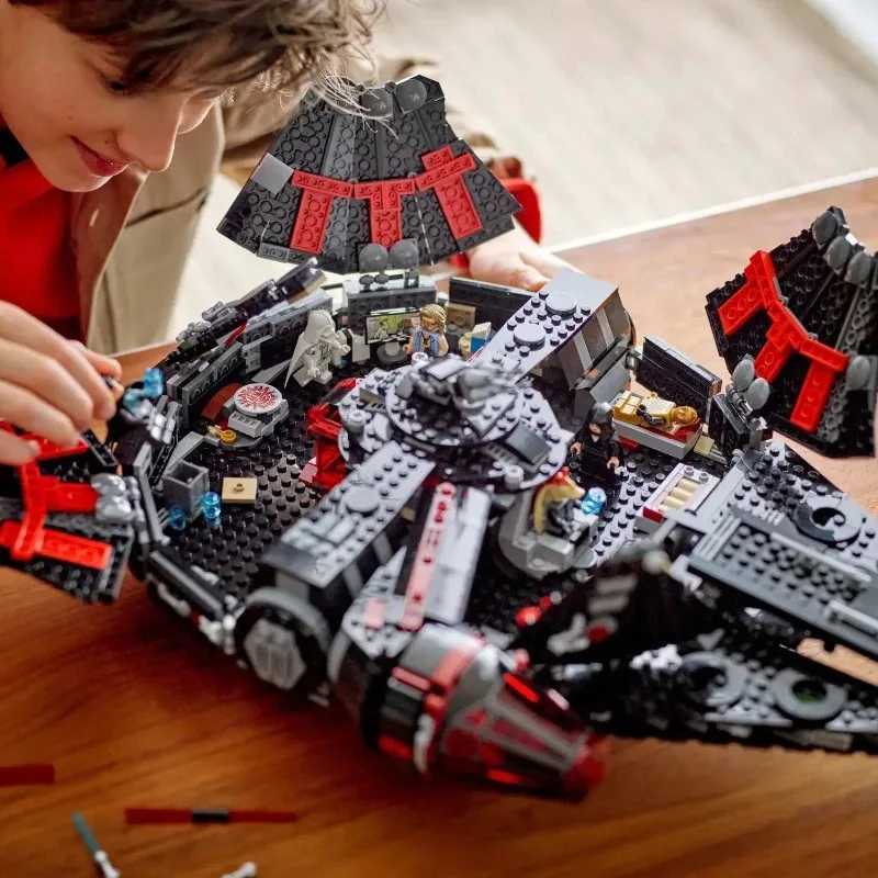 FIT 75389 Dark Galaxy Spaceship Building Blocks 1579Pcs DIY Star Battle Model Kit for Adults Kids Christmas Gift M251101