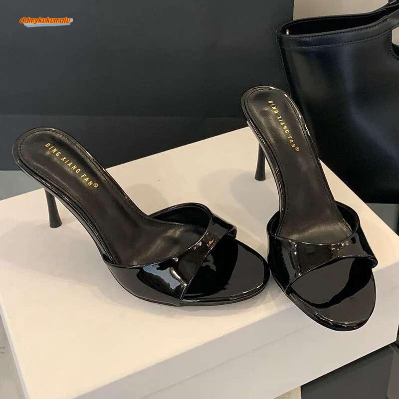 Fashion Round Toe Ladies High Pumps 2025 New Slip On Women Stiletto Heels Shoes Female Slides Footwear ddmykukumalu