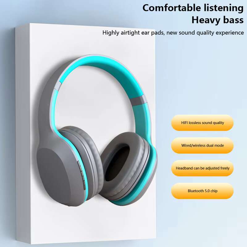 Hot Sale Bass Microphone, Wireless Bluetooth With Music and Gaming Headphones