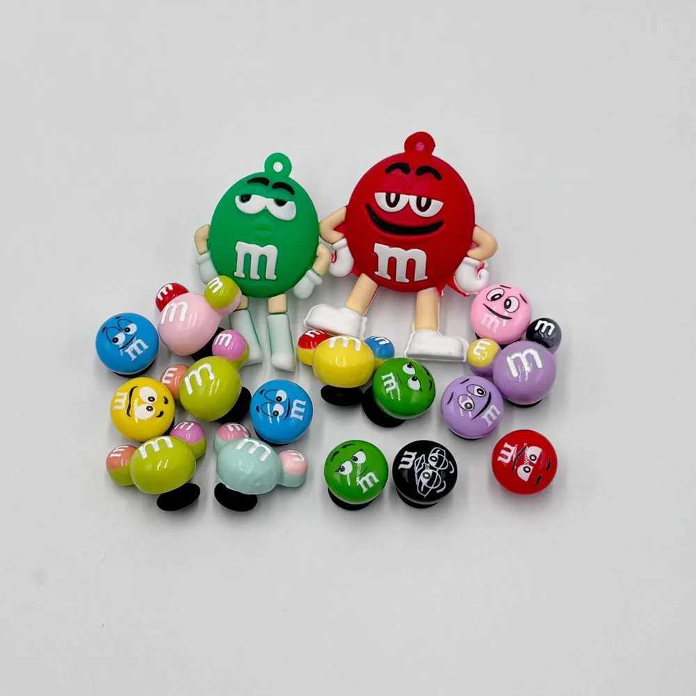 Intering M Beans Hole Shoes Charm Decoration Cute Colorful Candy Bean Shoe Buckle DIY 3D Hole Shoe AccessoriesXJ250401